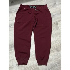 FIGS Zamora Technical Collection Women's Burgundy Scrub Jogger Pants LP 36x26